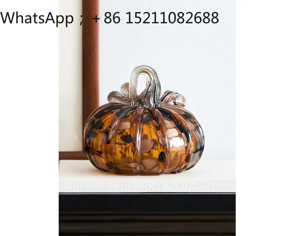 LLY medieval glazed pumpkin ornament high-end wine cabinet living room TV cabinet entrance desktop housewarming decoration