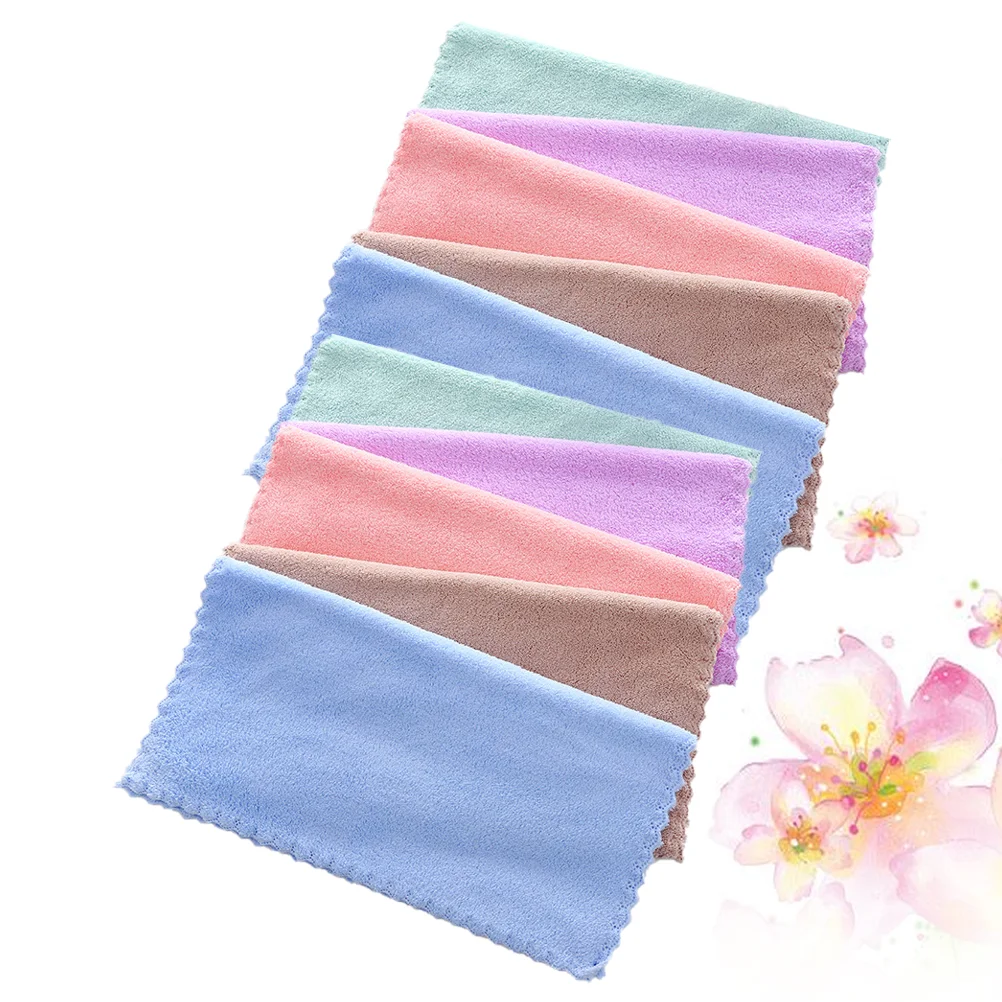 

10 Pcs Micro Fiber Wash Cloth Microfiber Cleansing Towel Towels Face Makeup Remover Wipes