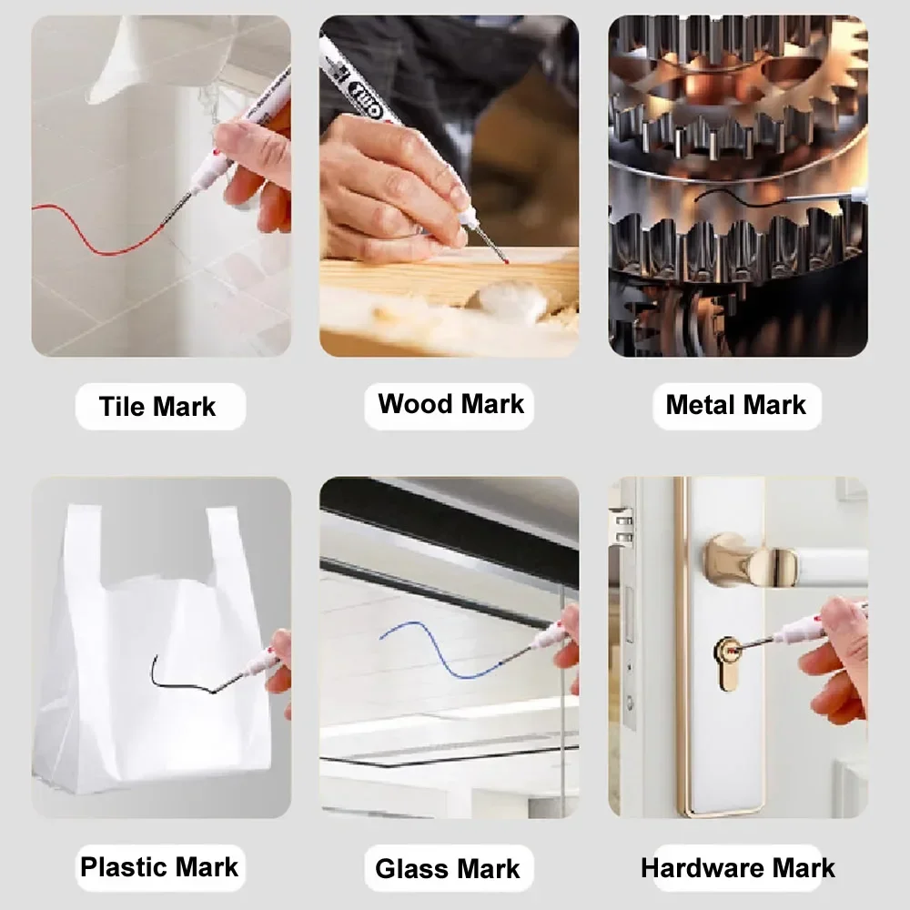 20mm Double-Tip-Colors Deep Hole Long Head Nib Markers For Metal Pen Waterproof Bathroom Woodworking Decoration Multi-Purpose #4