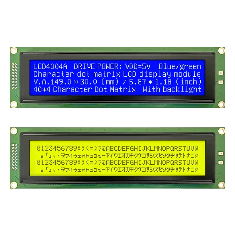 

5V 40X4 STN COB 4004A Character LCD Module Display Screen LCM Yellow-Green/Blue Colors With LED Backligh