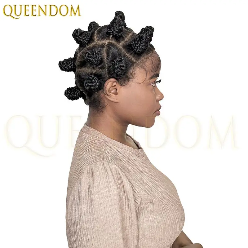 Peruca trançada de nós synthétiques africanos 360, renda frontal completa, caixa jumbo, trança de cornrow para mulheres negras, faux locs, fácil de usar