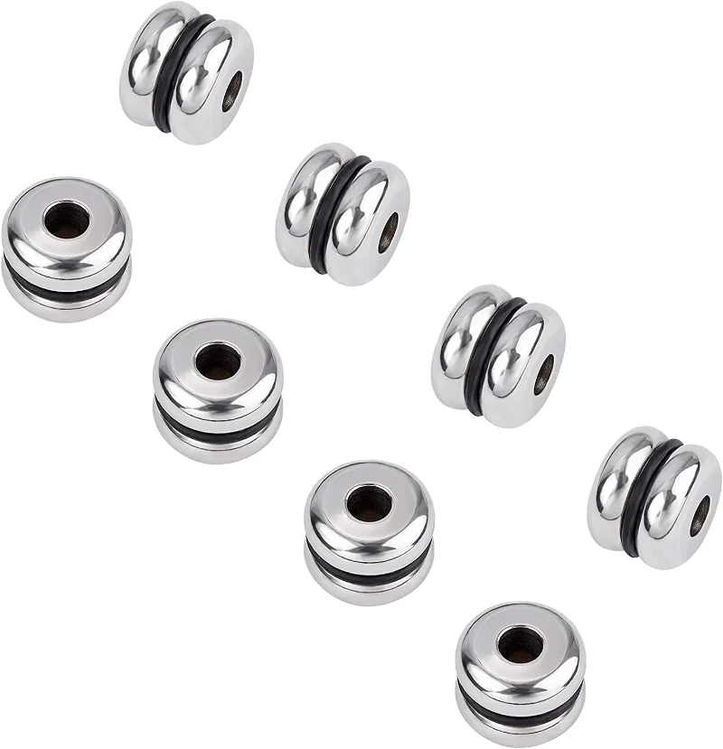 1-50PC Flache Runde Spacer Perlen Edelstahl Lose Perlen Metall Spacer für DIY Schmuck Machen Edelstahl farbe