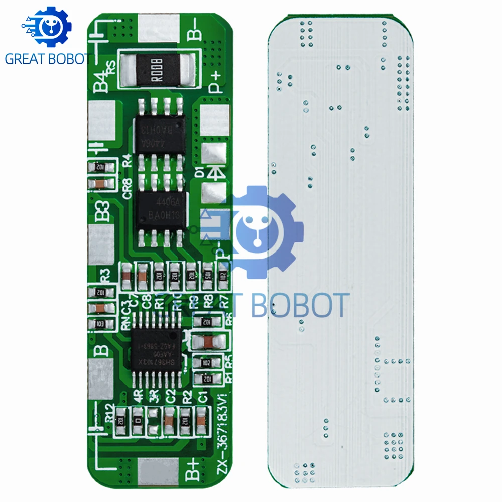 1 ~ 5 قطع BS للحماية الزائدة! 4S 4A-5A 18650 لوح حماية بطارية ليثيوم أيون 4 حزمة PCB BMS 4.25-4.35 فولت إلى 2.3-3.0 فولت #4
