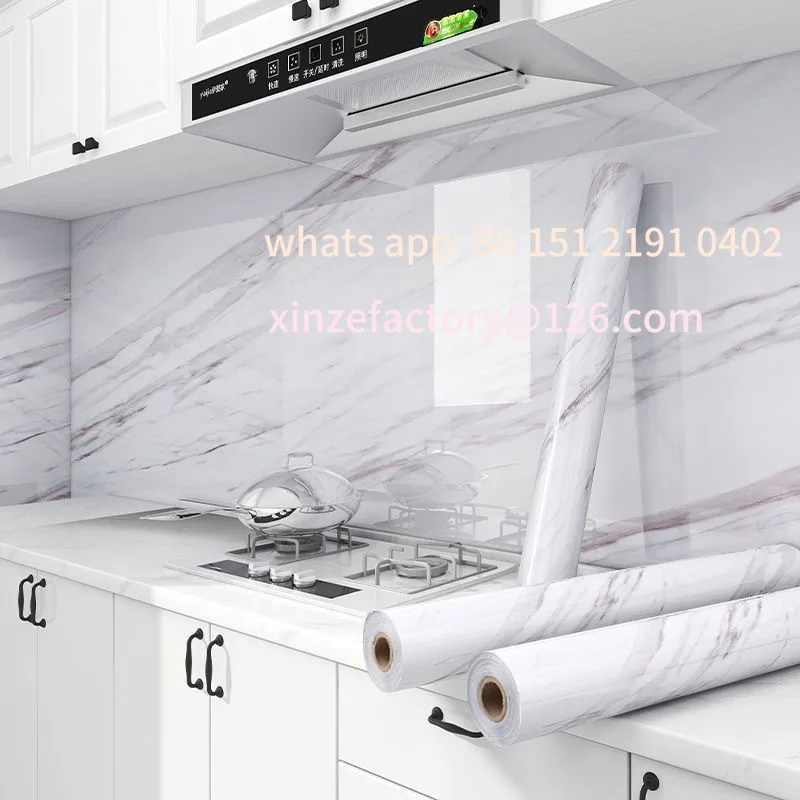 Customizable Cabinet Film Contact Paper Kitchen Oil-proof Self Adhesive Stickers Stove Anti-fouling High-temperature Wallpaper