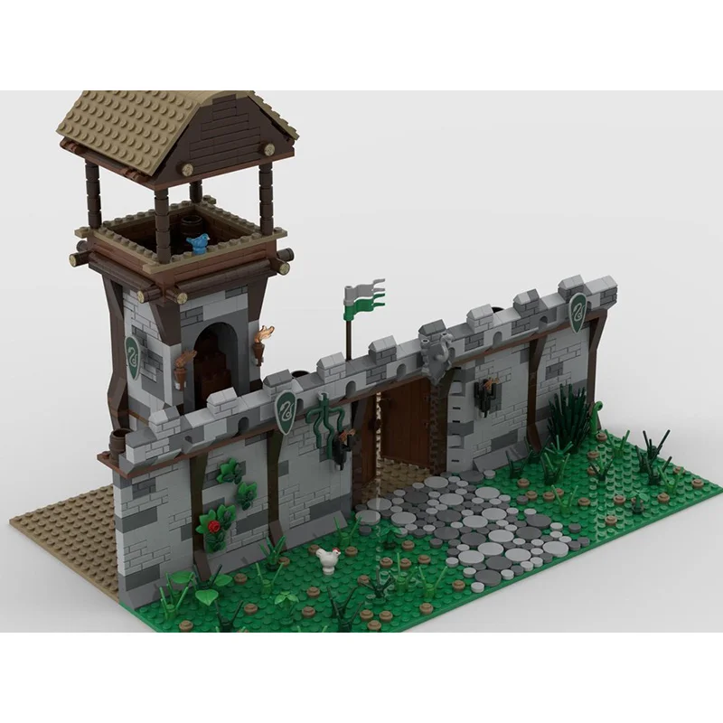 Medieval Castle Model Moc Building Bricks Medieval Wall Model Technology Blocks Gifts Christmas Holiday Toys DIY Sets Assembly
