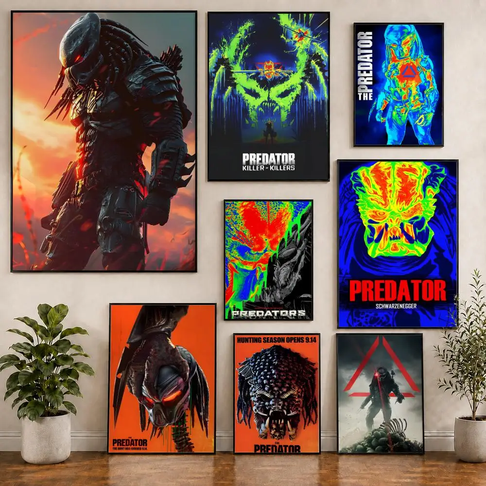 Film P-Predator Yautja Poster PVC HD Abzieh- und Aufkleb-Poster Moderne Poster für Zuhause, Büro, Wohnzimmer, Esszimmer, Wanddekoration