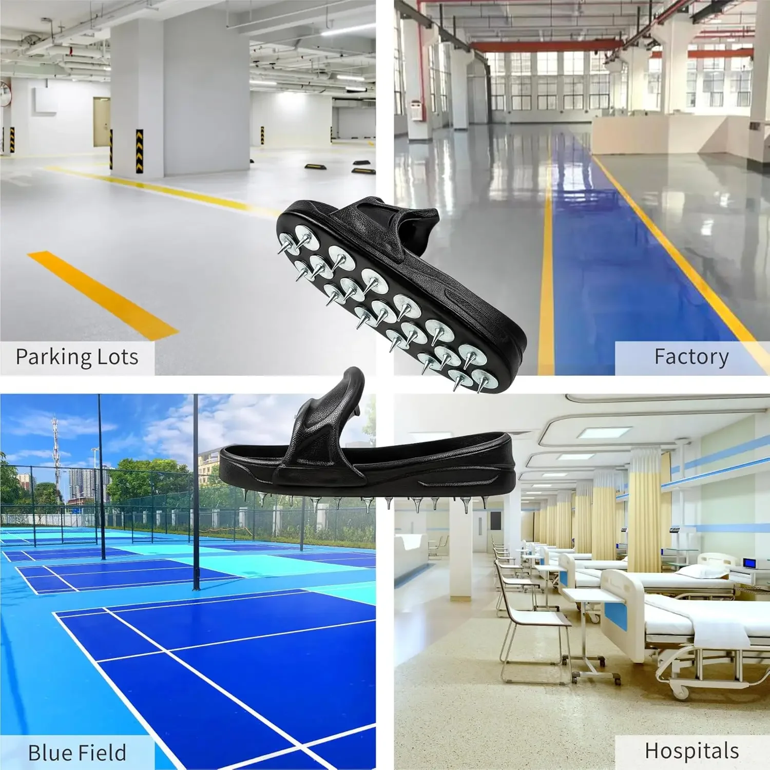 1 paio M-XL scarpe a spillo flessibili per rivestimento di pavimenti epossidico vernice epossidica autolivellante cemento EVA materiale morbido US di grandi dimensioni