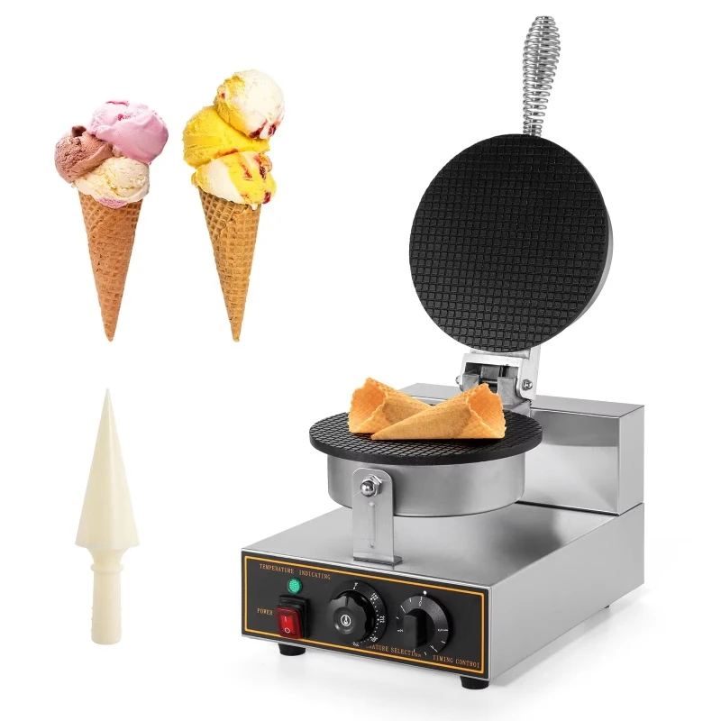 Commercial Waffle Cone Bread Machine Ice Cream Double Pool Snack Machine Electric Crispy Machine