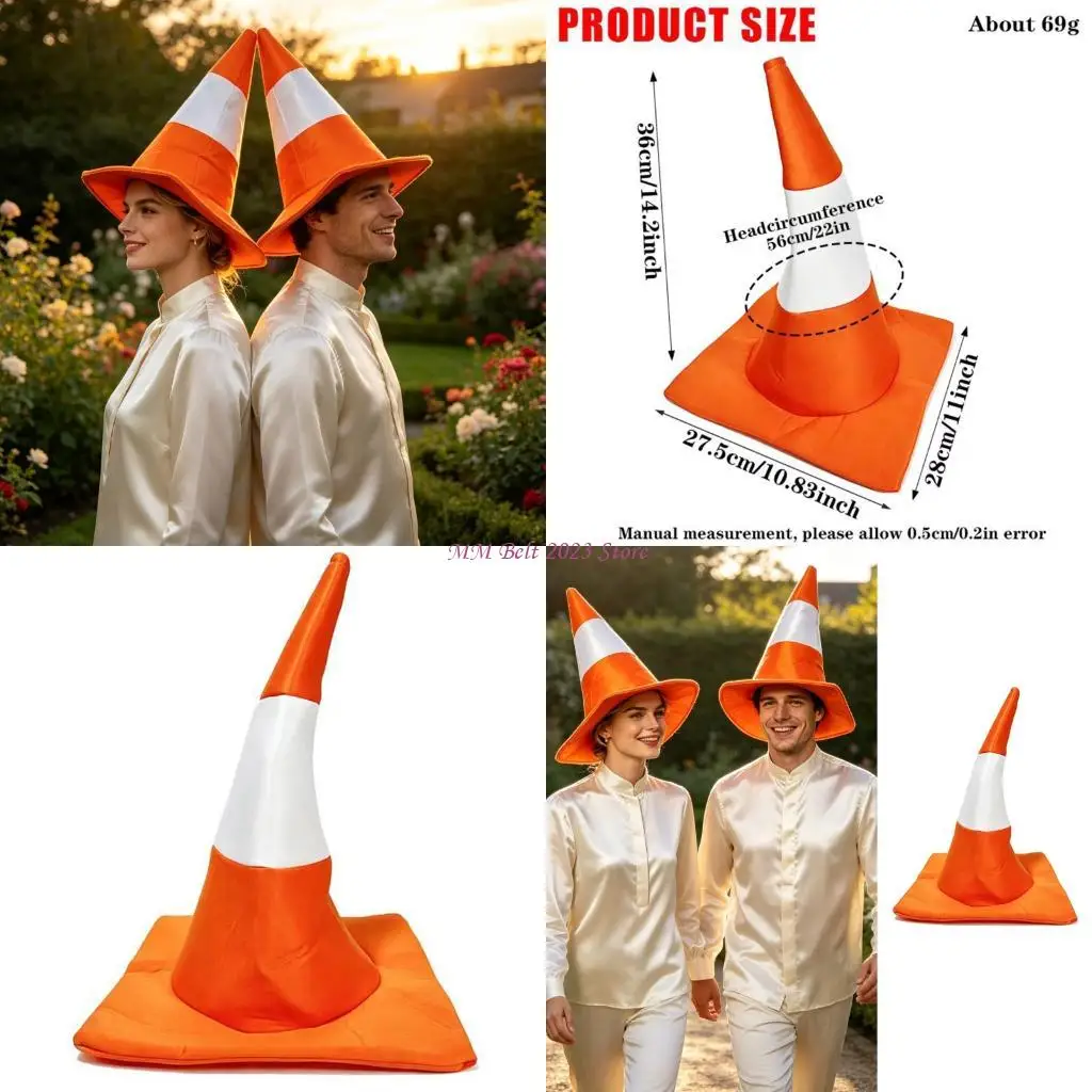 49ME Halloween Party Costume Hat with Cone Design for Cosplay Event Gathering