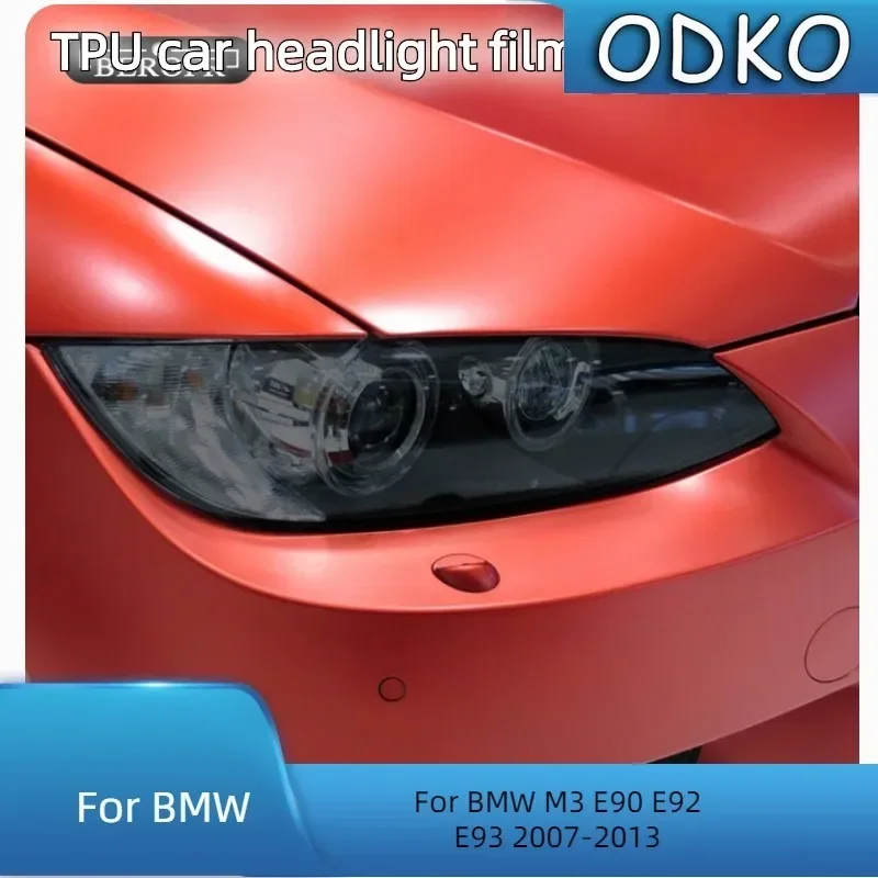 

Для BMW M3 E90 E92 E93 2007-2013 автомобильные фары, оттенок дымчато-черная защитная пленка, передняя фара, прозрачная наклейка из ТПУ, аксессуары