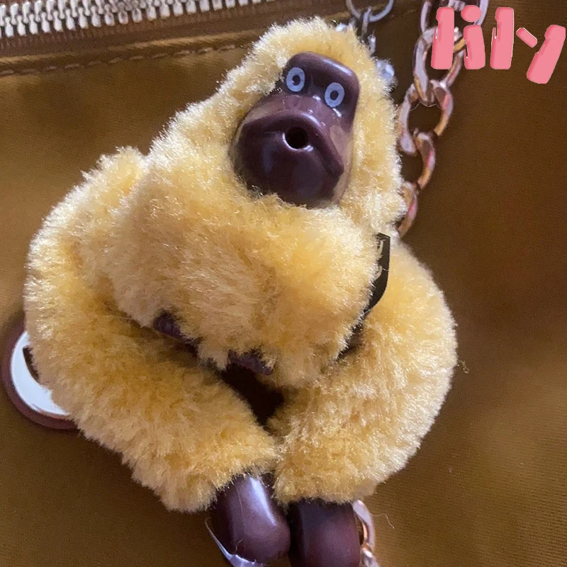 LLavero de mono pequeño Popular de celebridad de Internet, colgante, muñeca bonita y fea, gorila, juguete de peluche, llavero de coche, juguete para regalo divertido