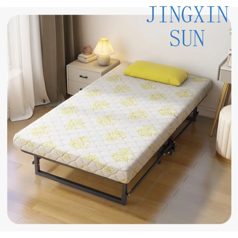 Folding Bed for Lunch Break Single Rest Nap Bed Portable Household Bed for Small Spaces Compact Folding Cot for Office Home