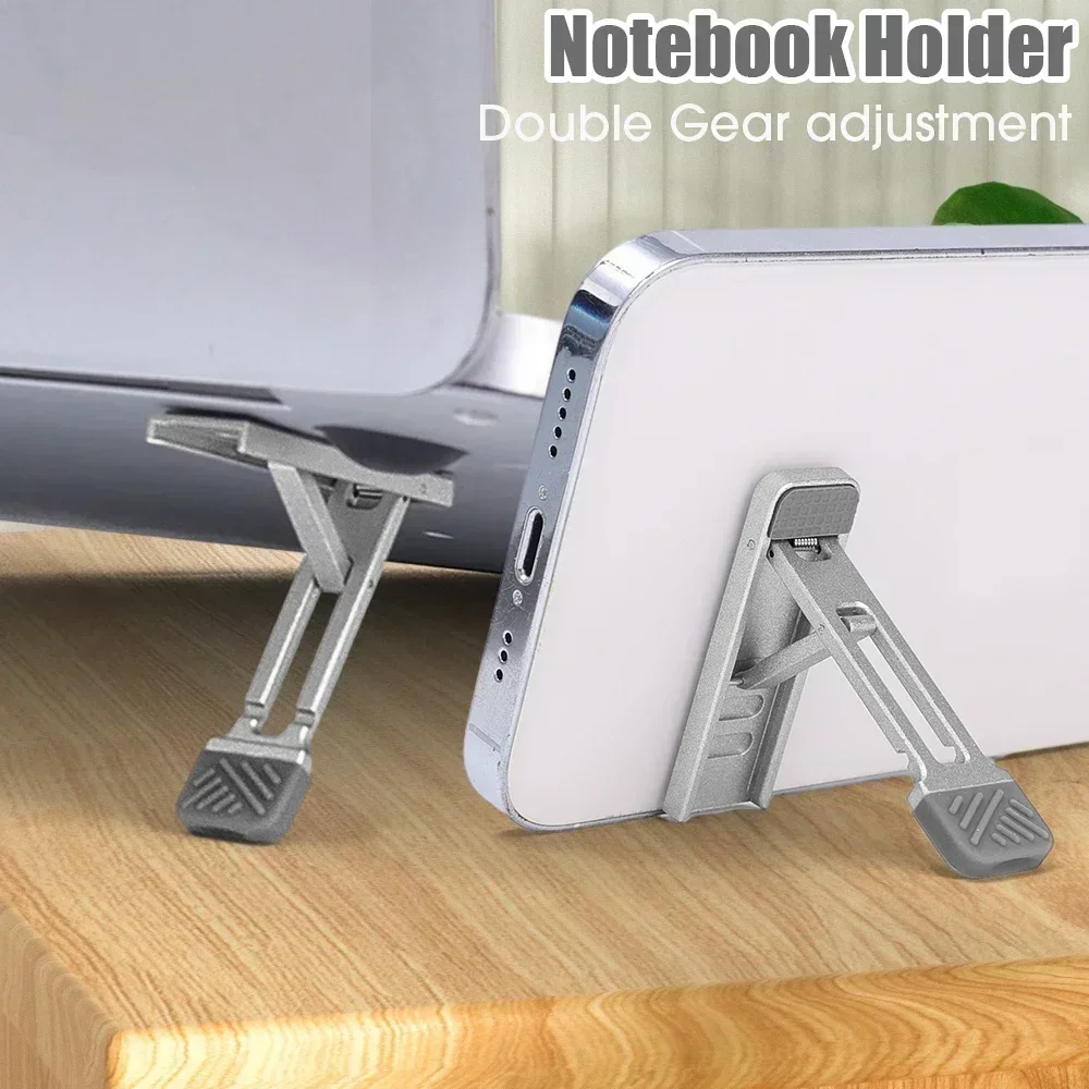 Laptop Stand Aluminum Alloy Mini Folding Holder 3 Height Adjustment Notebooks Bracket Accessories For Macbook Smart Phone image 2
