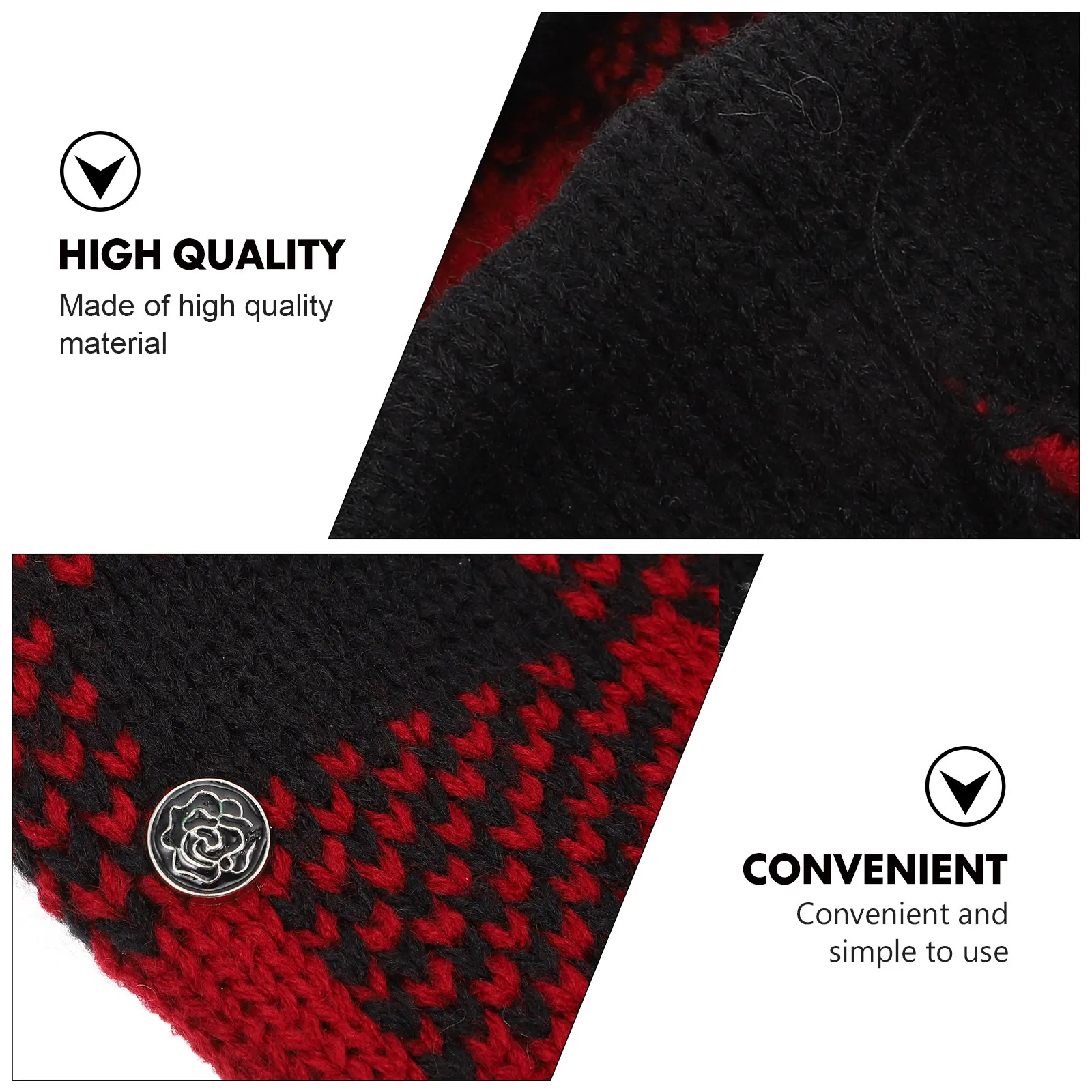 قبعة نسائية محبوكة للشتاء الدافئ للحفاظ على واقي الأذن لركوب الدراجات في الهواء الطلق وتفاصيل رائعة هدية رائعة لعيد الأم