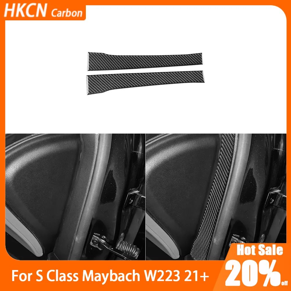 

For Maybach S Class W223 21+ Carbon Fiber Car Accessories A-pillar Door Post Bottom Panel Interior Cover Trim Modified Sticker