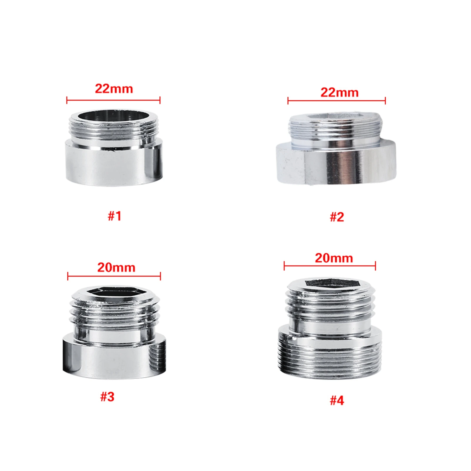 22mm 24mm G1/2 Kitchen Aluminium Alloy Water Purifier Faucet Aerator Adapter Accessories 4 Sizes water purifier accessories