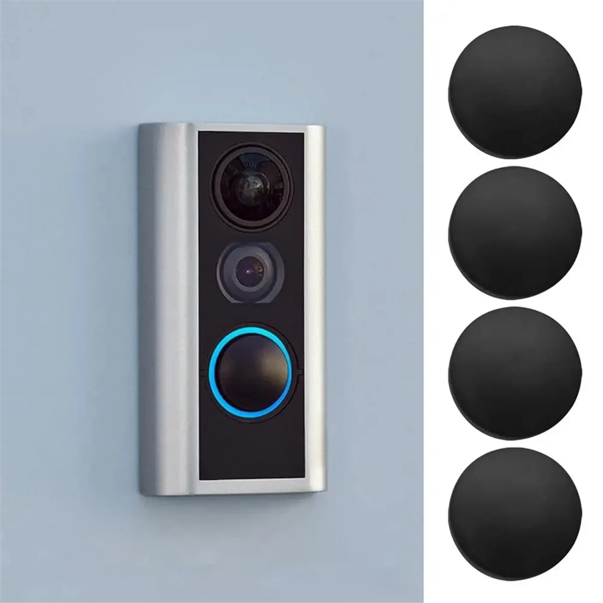 ABLP Pulsante di ricambio da 4 pezzi per Ring Doorbell Pro Correggi il tuo pulsante rotto e screpolato Accessori per campanello Sostituzione campanello