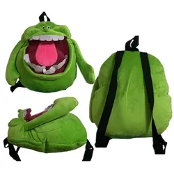 Ghost Slimer Cosplay Bag Plush Backpack Anime Cartoon Fantasy School Shoulder Bag Rucksack for Adult Kids Birthday Xmas Gifts