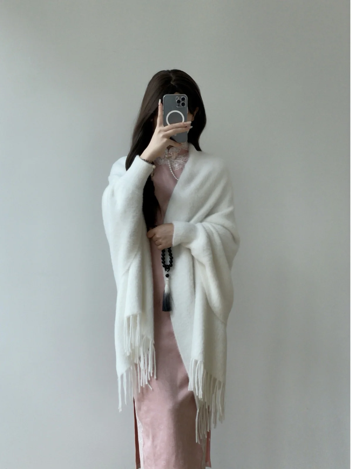 

Элегантный кардиган-пальто для невесты: новая коллекция, роскошная верхняя одежда класса люкс, осенне-зимнее белое пальто с бахромой