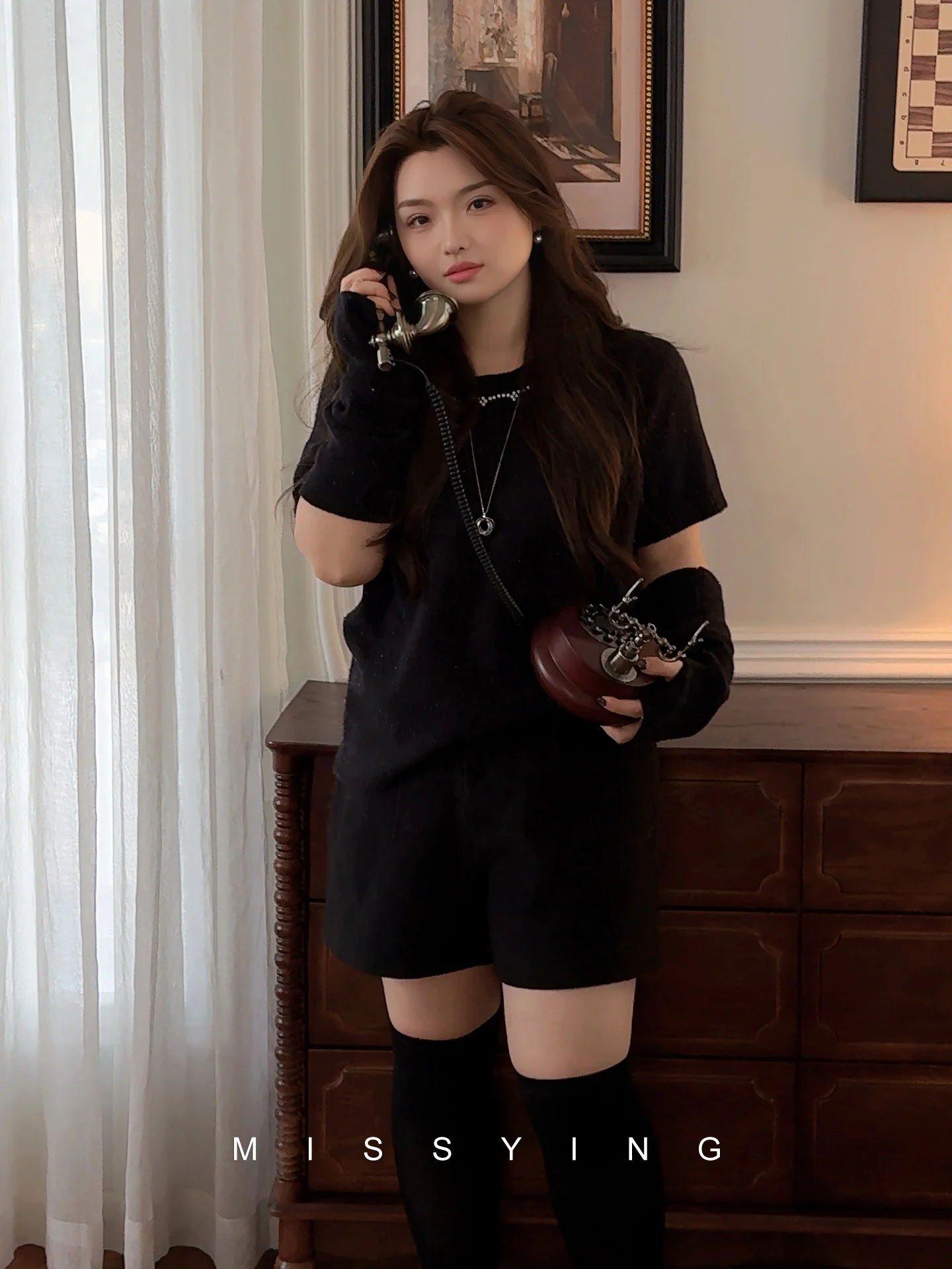 

Шикарный вязаный свитер Aosphere, большой размер, женский модный све, шерстяной светильник, французский Sle, апей, круглый, Ne