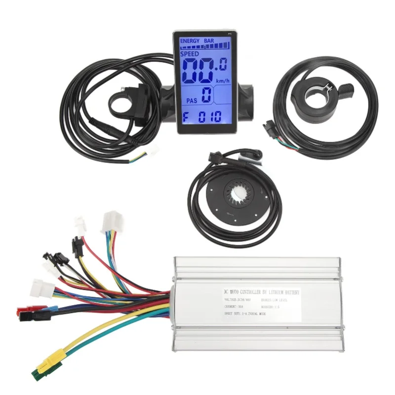 

Electric Bike Conversion Kit 30A Controller M5 Panel Thumb Throttle Speed Assist 1000W Bike Conversion Accessory With Light Wire