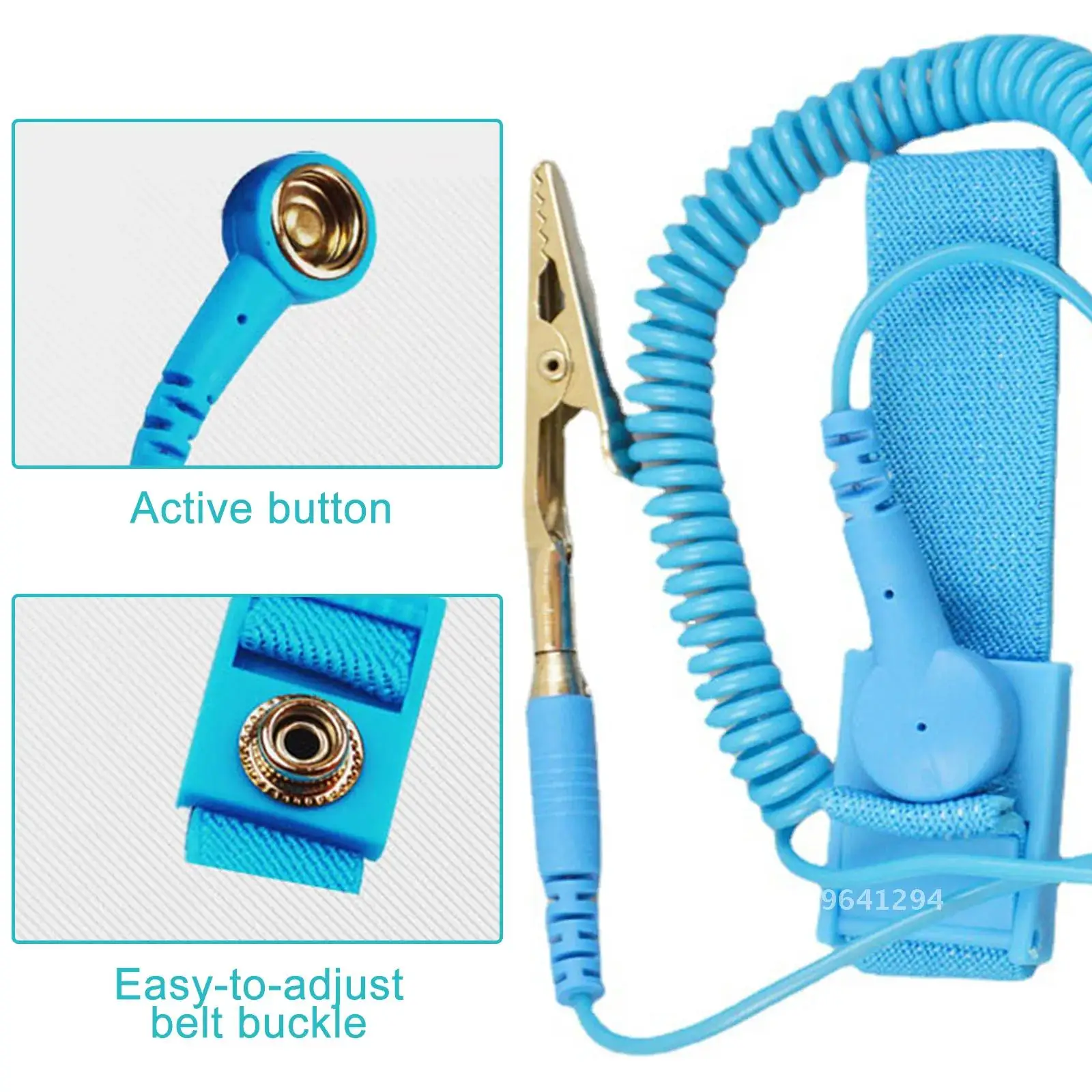 Prevent Static Shock With Clip For Sensitive Electronics Repair Work Anti Static ESD PVC Wired Wrist Strap Discharge Grounding