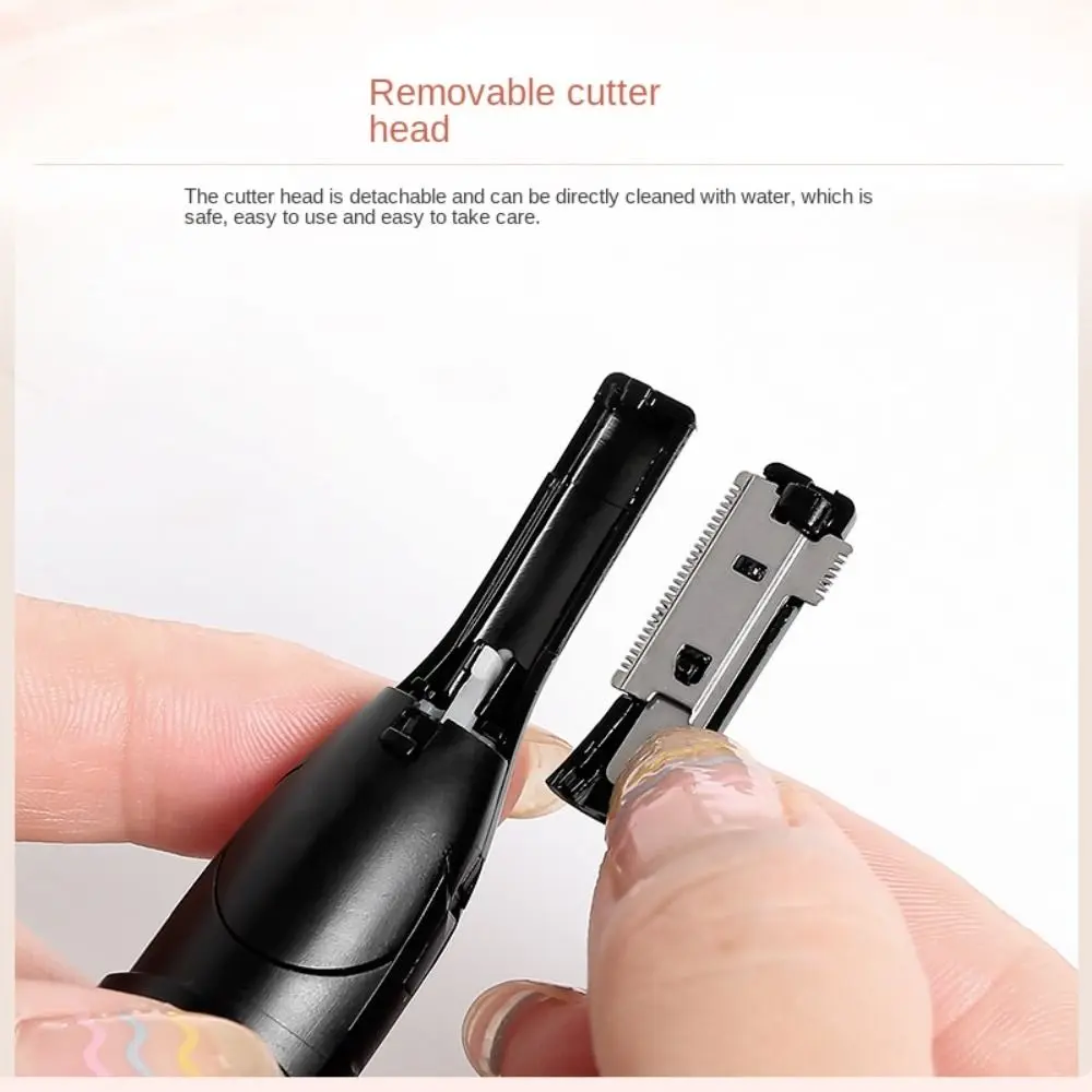 Detachable Electric Eyebrow Trimmer Rotatable Push Switch Electric Facial beard grooming with Eyebrow Comb Painless