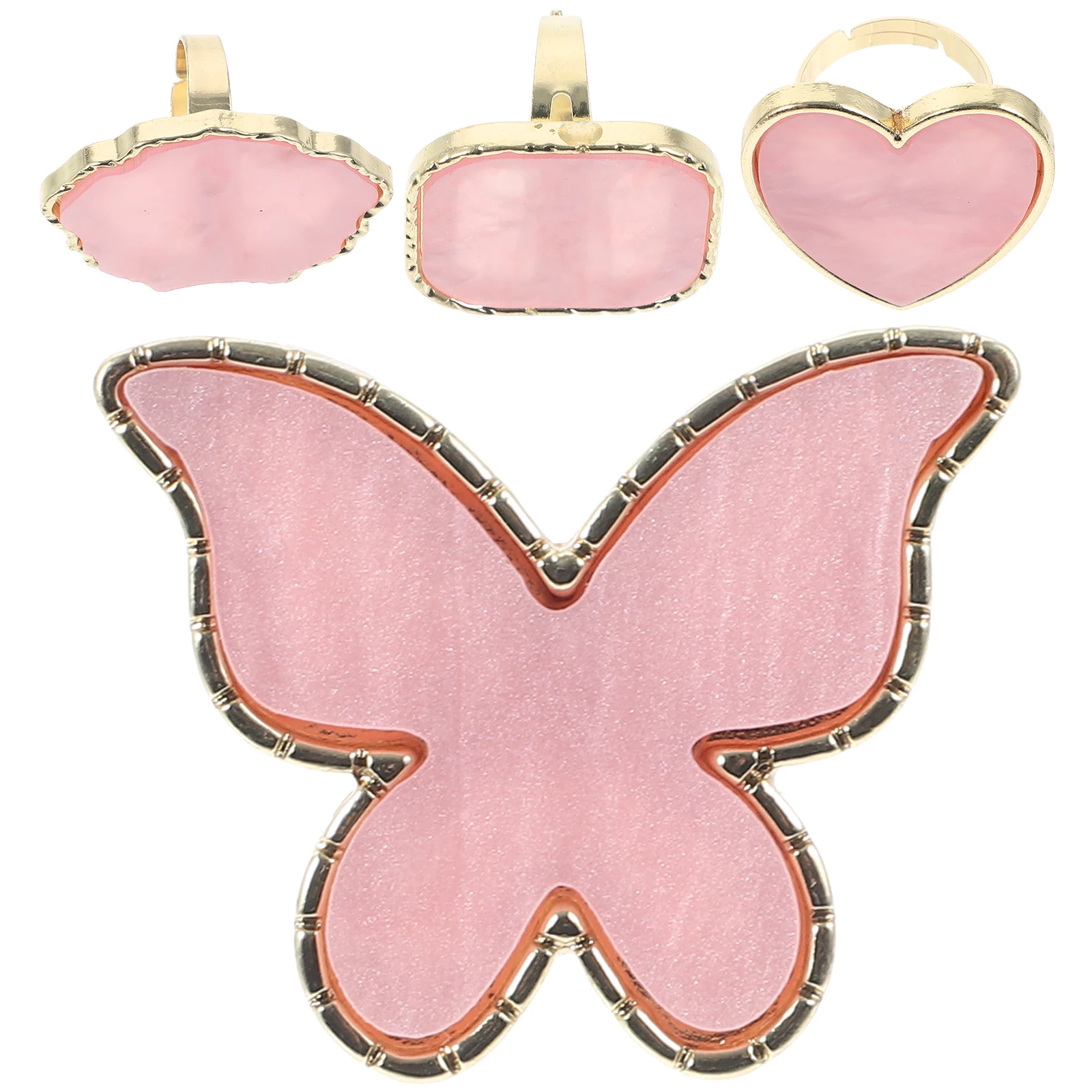 4 قطعة الراتنج حلقة الفن لوحة اللون خلط مجلس مانيكير أداة المحمولة حامل طلاء الأظافر قوي سهل التنظيف لتقوم بها بنفسك تصميم الأظافر