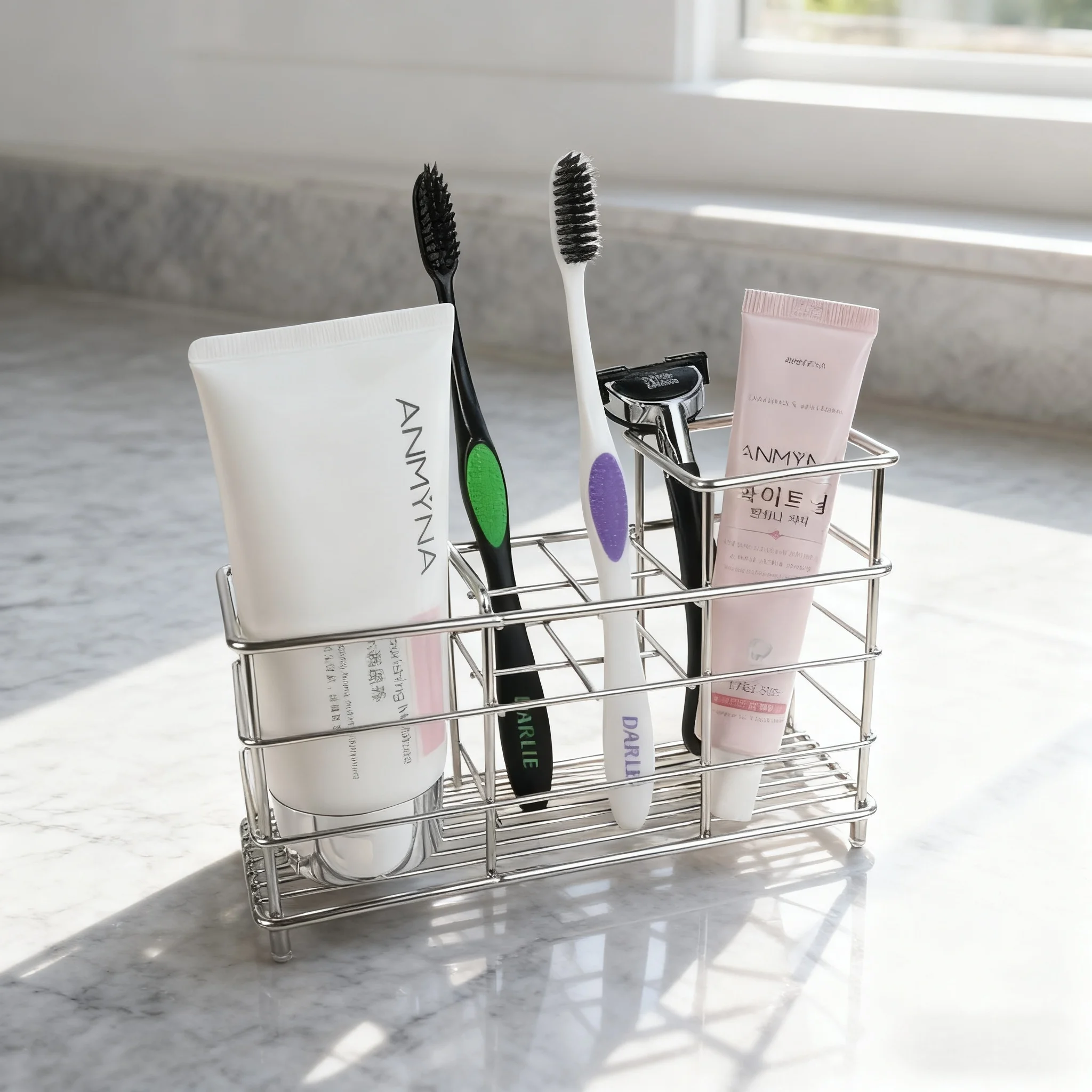 

Держатель для ванной комнаты из нержавеющей стали Canonda 304 — настенная полка для электрических зубных щеток, компактный аксессуар для хранения зубной пасты