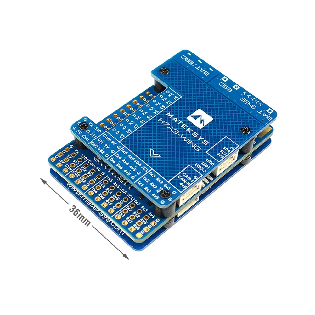 MATEK Mateksys Flight Controller H7A3-WING STM32H7A3RIT6 ICM42688P 3-8S Built-in OSD For RC Multirotor Airplane Fixed-Wing Drone - view 3