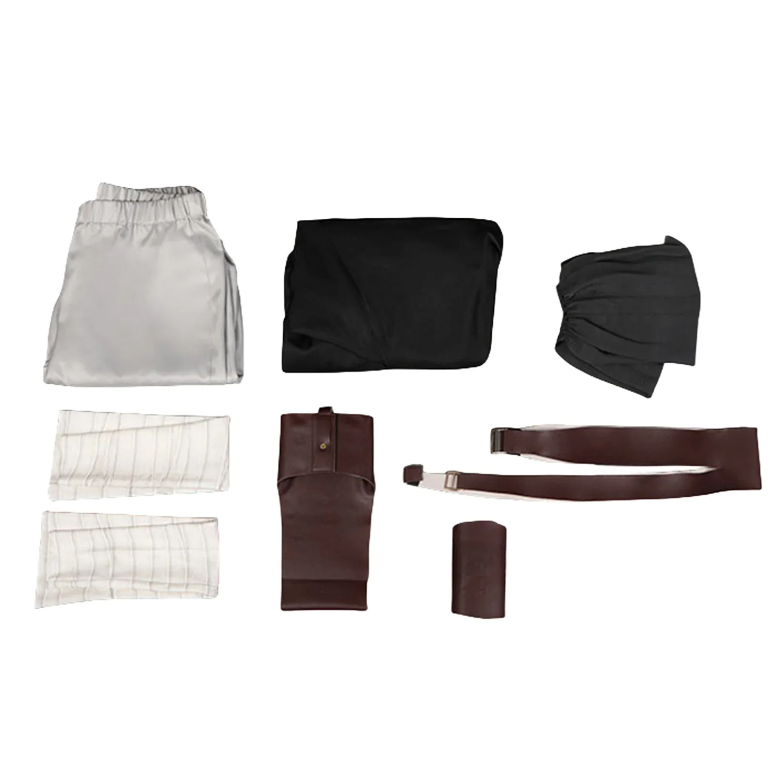 

Movie Rey Cosplay Costume Black Top Pants Set Uniform for Adult Halloween Carnival Party Stage Show Suit