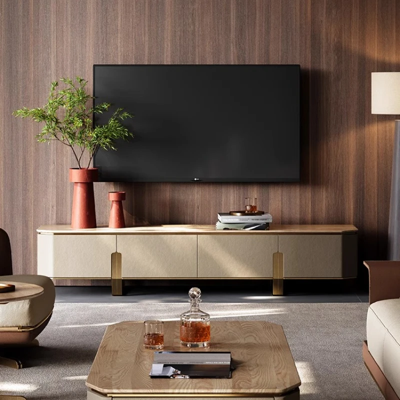 Italian Minimalist TV Cabinet Display Storage Organizer Living Room Console Tv Table Entertainment Unique Muebles Furniture