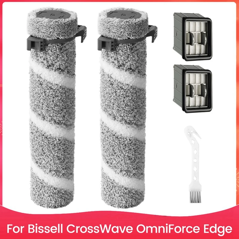 

BEAU-3930F 3933 3930, сменный комплект щеточного рулонного фильтра для Bissell Crosswave Omniforce Edge, беспроводная щетка для твердого пола