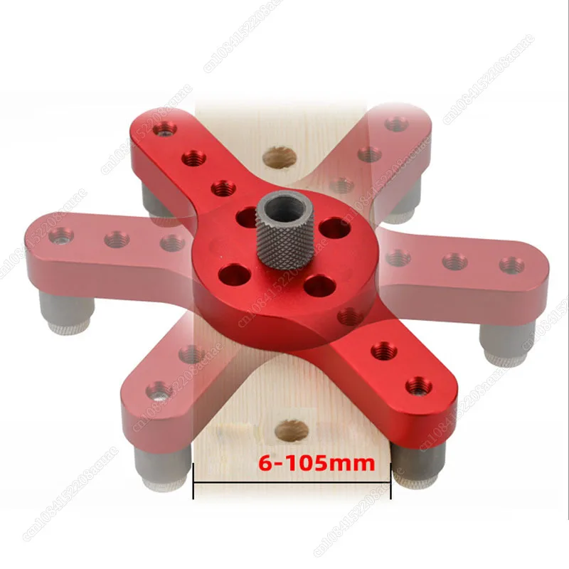 

Red Vertical Pocket Hole Jig Woodworking 6/8/10mm Drilling Locator Wood Dowelling Self Centering Drill Guide Kit Hole Puncher