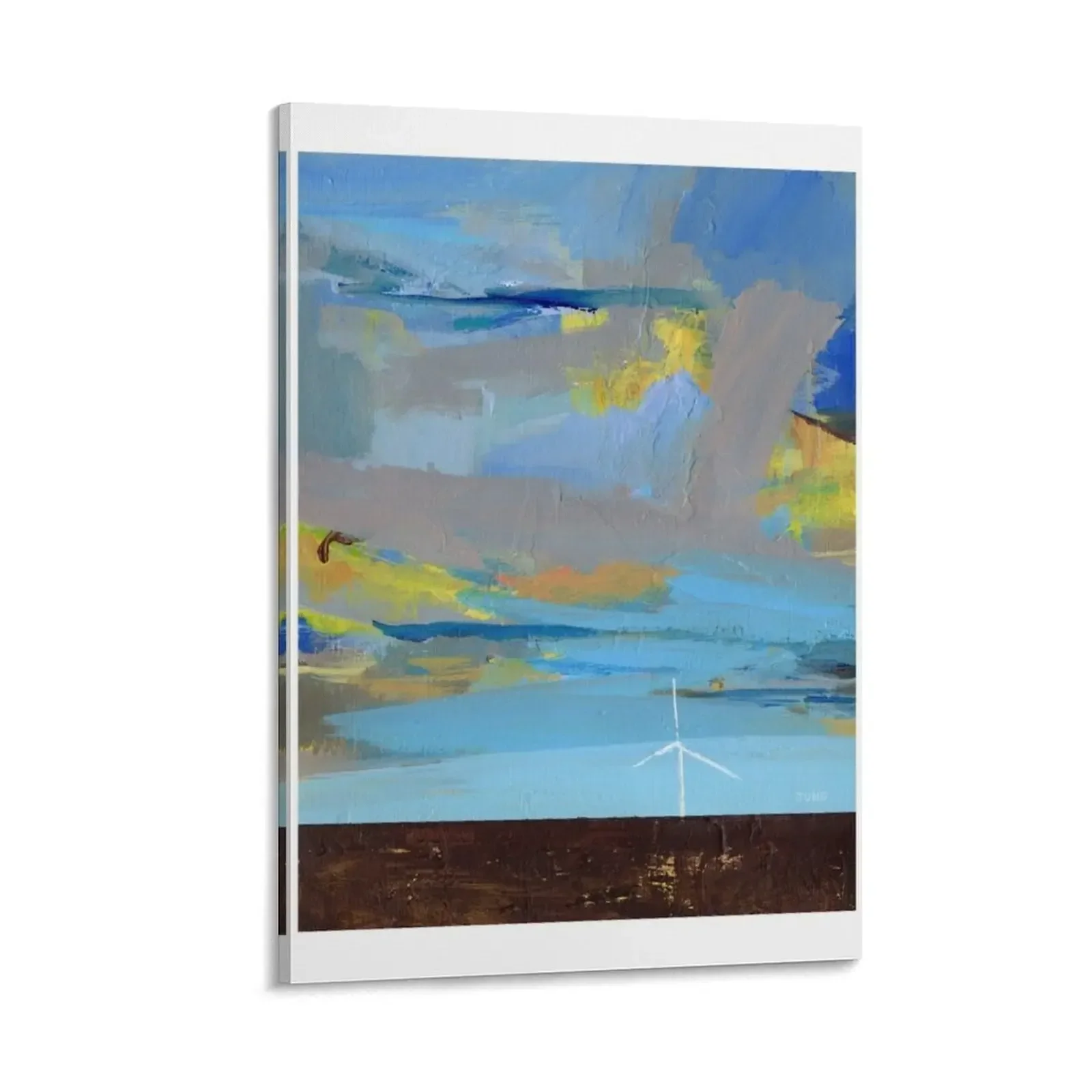 

Wind Turbine Art, Sky Painting, Like a Wind Series No.30 Canvas Painting poster aesthetic Wall decoration poster Bedroom deco