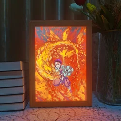 New Anime Valorant Omen Led Photo Frame Lamp Art Painting Design Night Light Genshin Impact Home Decor Attack On Titan Kid Gift