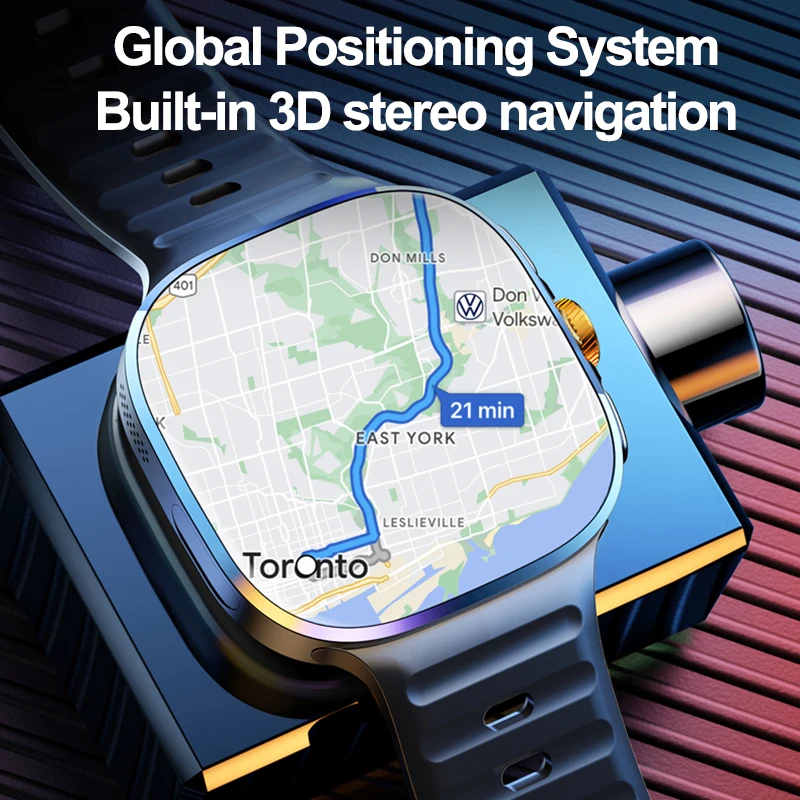 5g rede completa 4g relógio inteligente 2.40 polegada 720*720 tela grande hd chamada de vídeo 8gb + 128gb ram google play wifi gps cartão sim smartwatch