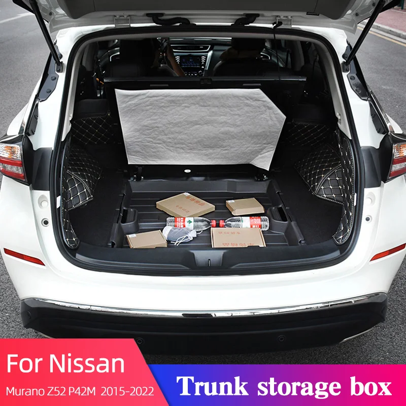 Leather Car Trunk Storage Bag Organizer for Nissan Murano Z52 P42M 2015 - 2022 - Ideal for Stowing & Tidying Auto Accessories