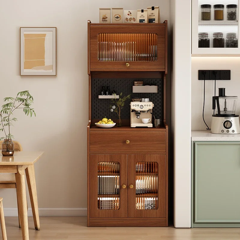 LYY  solid wood dining side cabinet integrated wall high cabinet modern simple living room tea locker