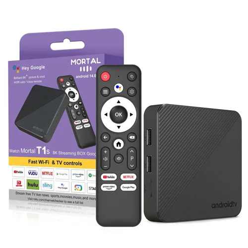 Android 14 TV BOX mortal t1s wifi6 SMART 4k home cinema free live tv decodificador allwinnerh313 Netflix youtube 100m Bluetooth