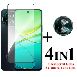For Vivo Y38 Screen Protector 6.68 inch Full Cover Glass For Vivo Y38 5G Tempered Glass For Vivo Y38 5G Camera Lens Film