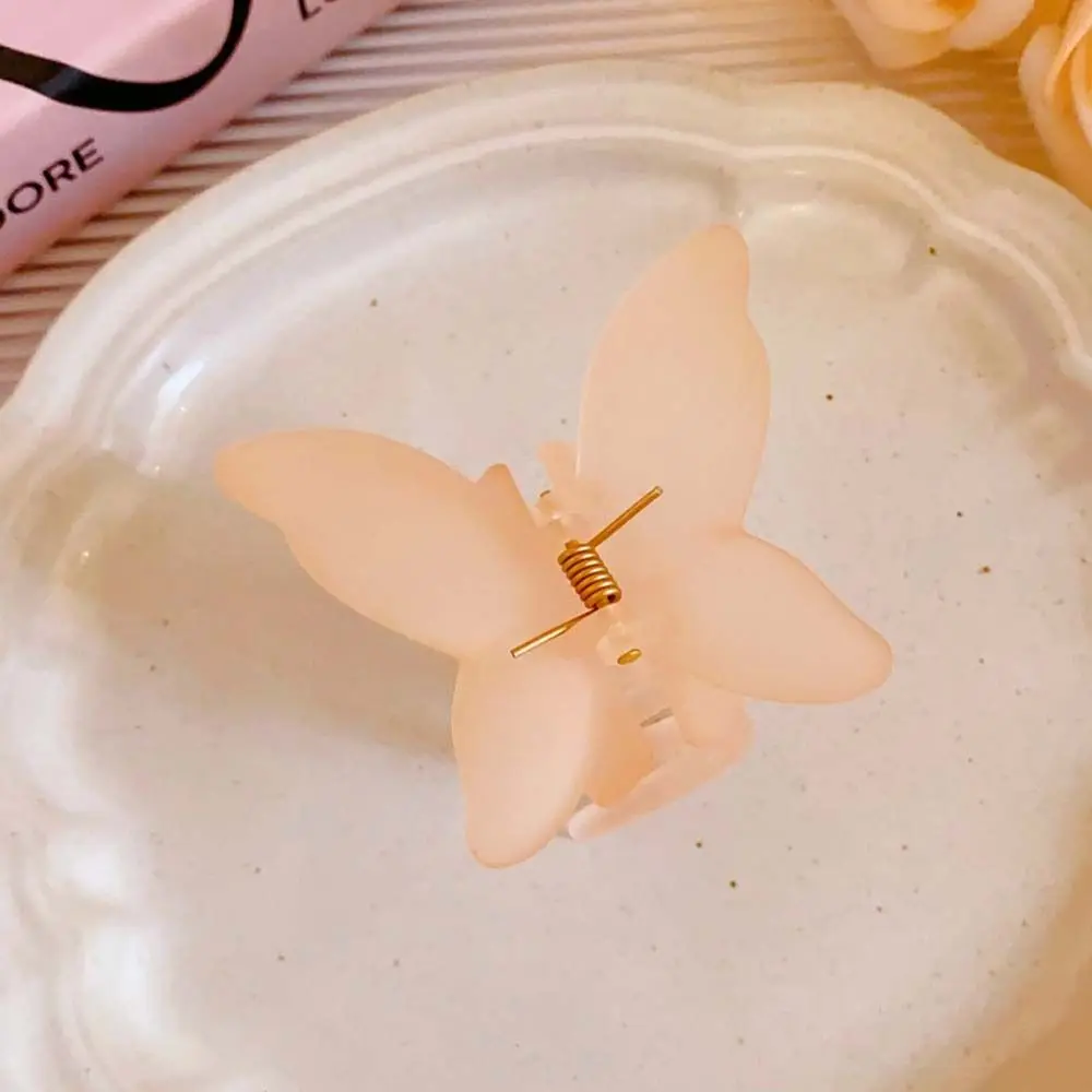 

Acrylic Hairpin Frosted Butterfly Hair Claw Animals Candy Color Butterfly Hair Clip Grab Clip Hair Accessories Large Shark Clip