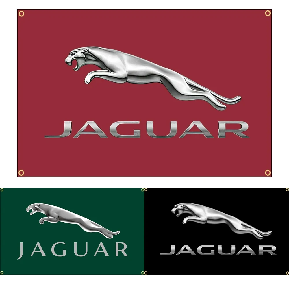 FLAGDOM 90 x150cm JAGUARs Car Racing Decor Flag 3x5 Ft Banner Indoor Outdoor Decoration