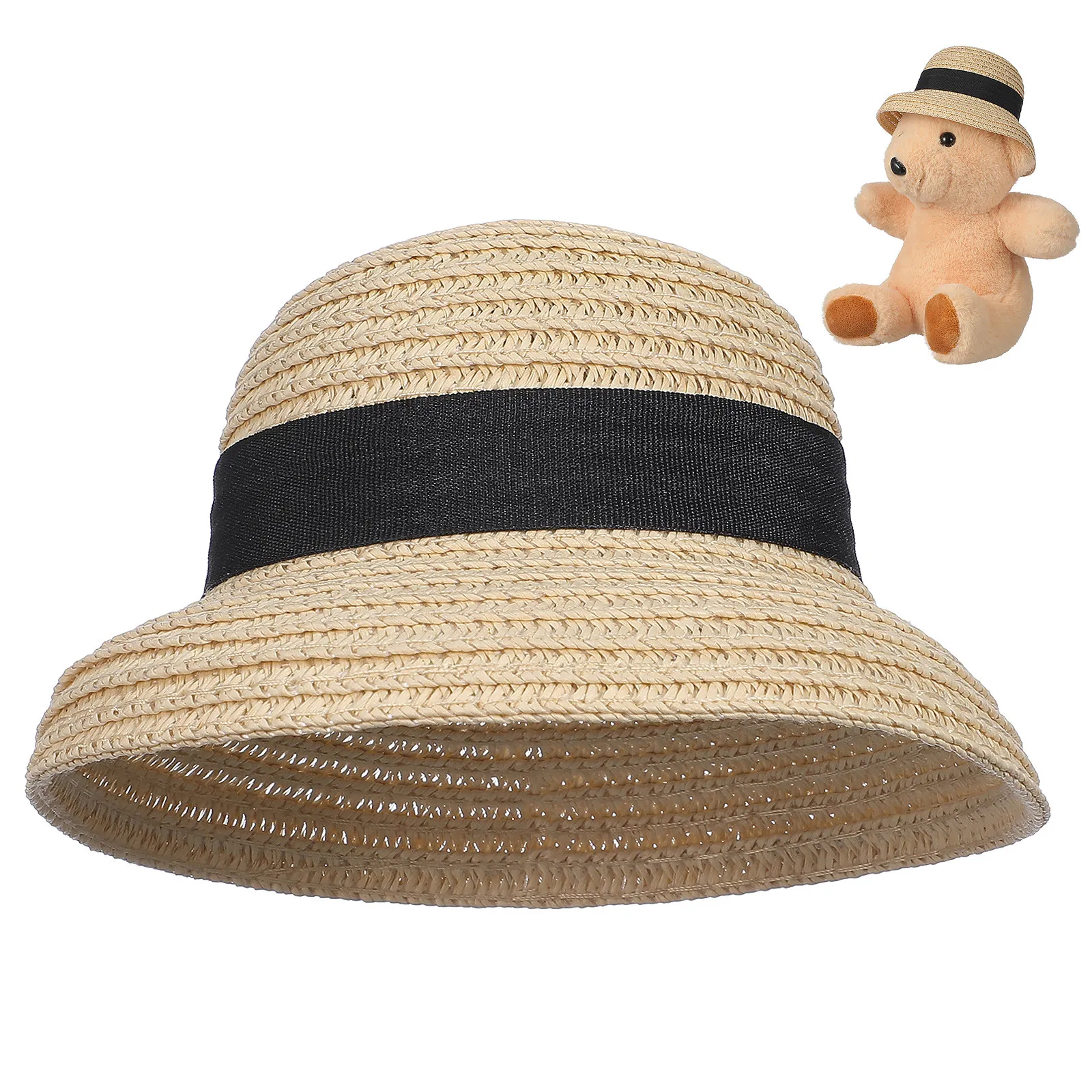 

1 шт. миниатюрная соломенная шляпка ручной вязки из натуральных волокон, шикарный декор для кукольного домика, сказочного сада, набор для рукоделия и DIY