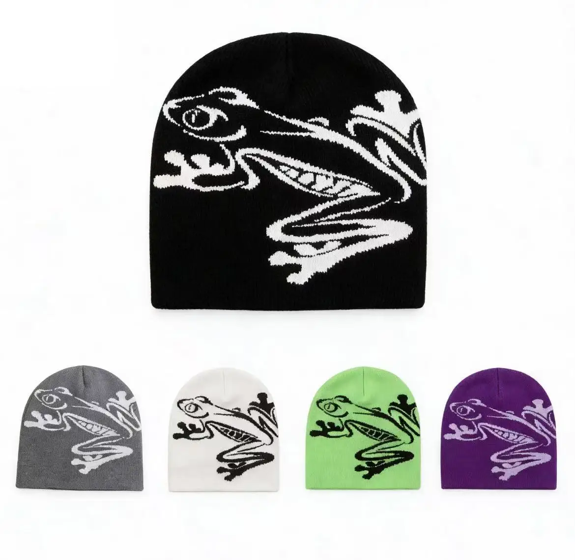 1 Piece of Personalized Knitted Hat with Frog Pattern, Suitable for Both Men and Women, a Must-Have for Keeping Warm during Winter