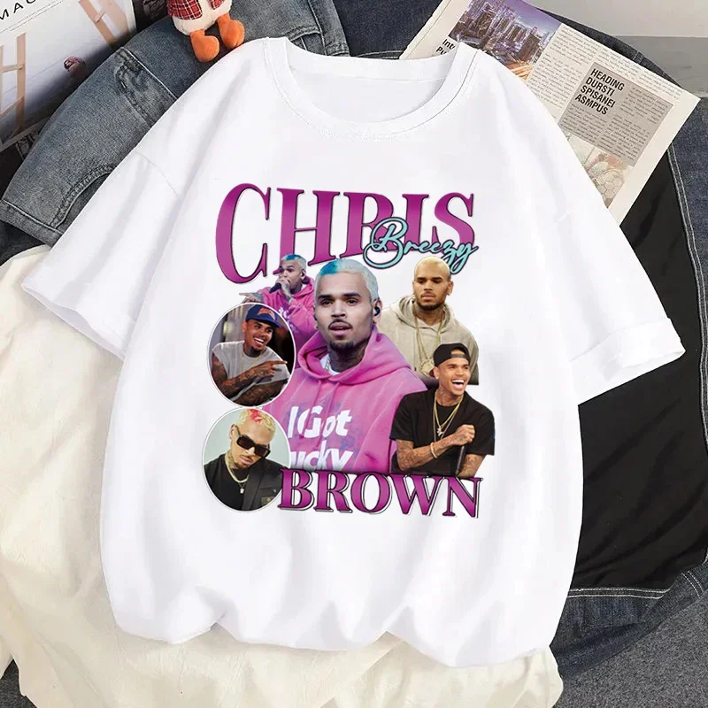 Camiseta con estampado de Chris Brown Breezy, camiseta de moda Hip Hop Rap 11:11 Tour, camisetas de manga corta de verano, camisetas informales para hombre