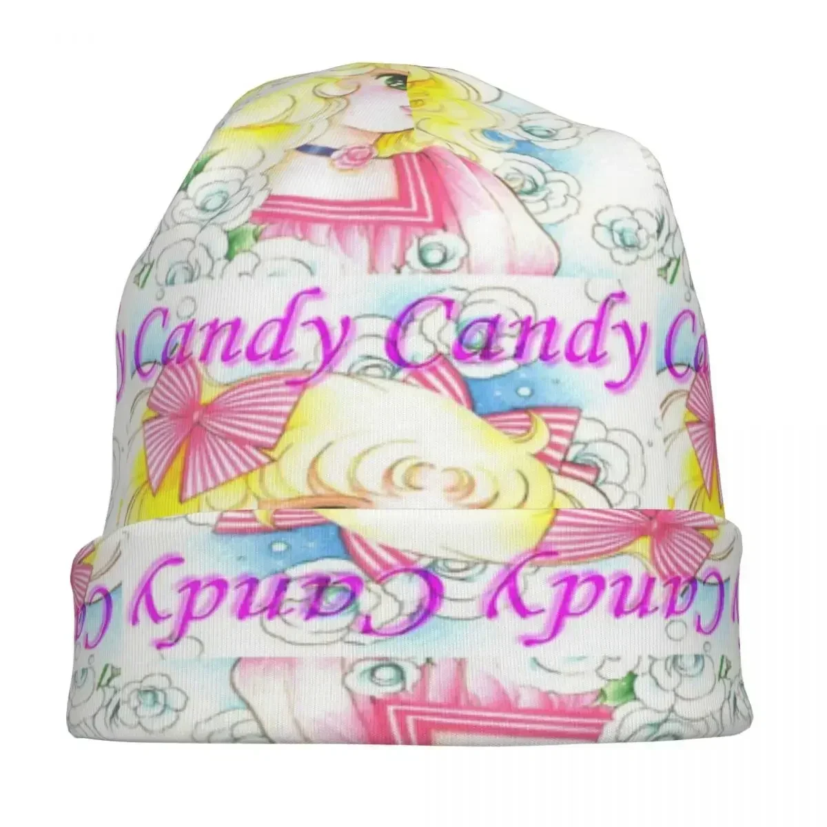 Candy Candy Anime Unisex adultos gorros gorras tejido gorro cálido moda Otoño Invierno al aire libre Skullies sombreros