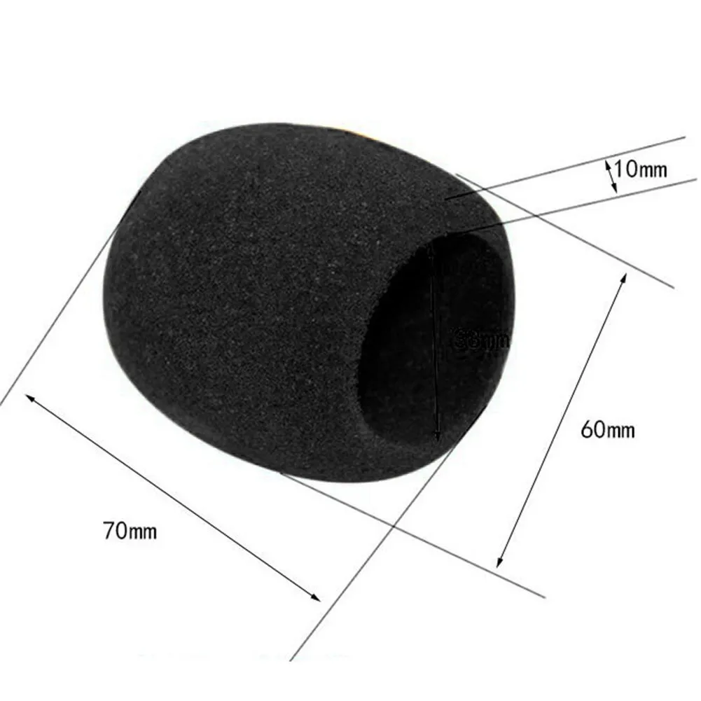 10pcs Microphone Foam Covers Protector Thickened Handheld Stage Microphone Windscreen Foam Case Cover Mic Accessories