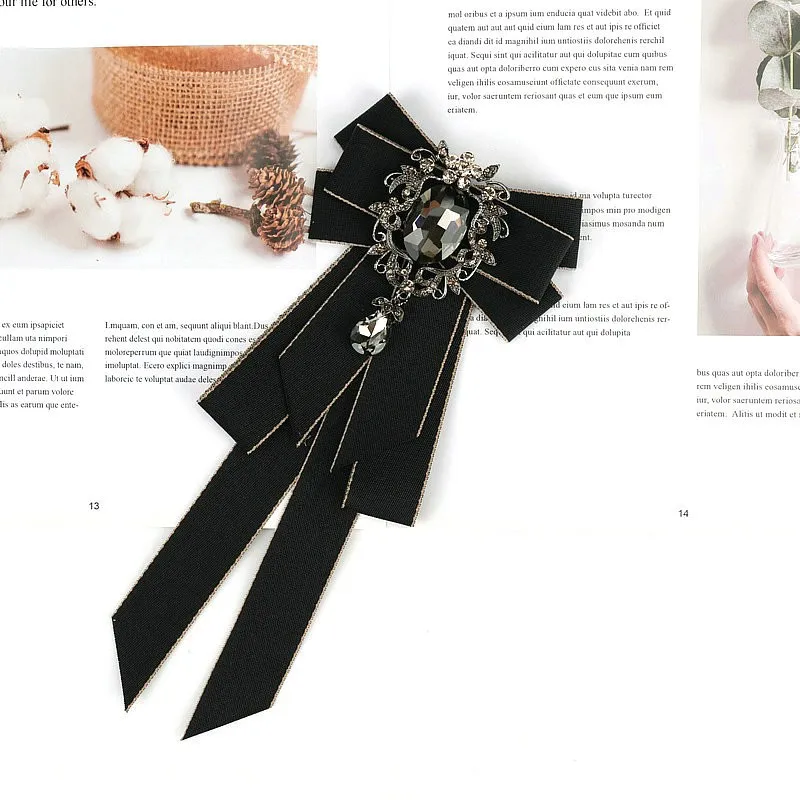 Neue elegante klassische retro bowtie neck tie band strass corsage bowtie cravat geschenke für männer hochzeit formale kleid zubehör – Detail 33