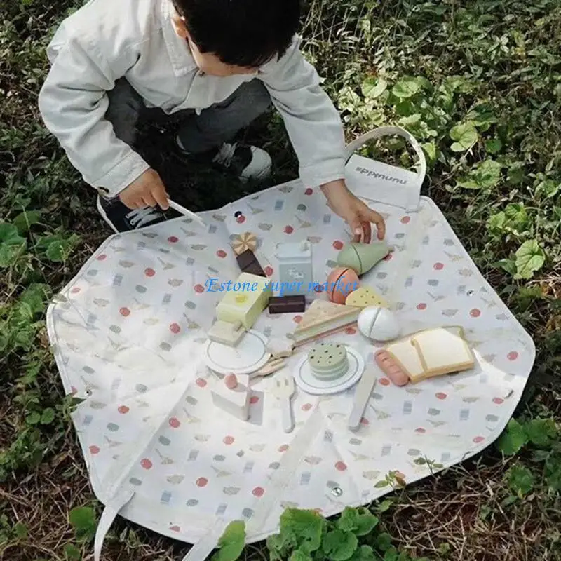 

090B Miniature Bread with Cloth Bag Pretend for Play Kitchen for 1/12 Dollhouse Accessory